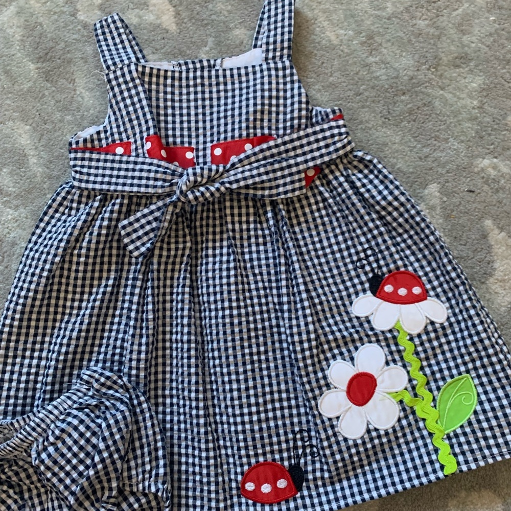 Baby girl Ladybug brand new checkered dress
